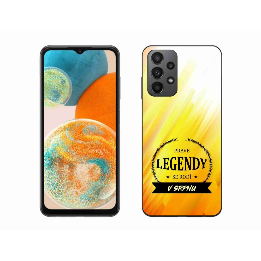 Gélový kryt mmCase na Samsung Galaxy A23 4G/5G - legendy v auguste žlté pozadie