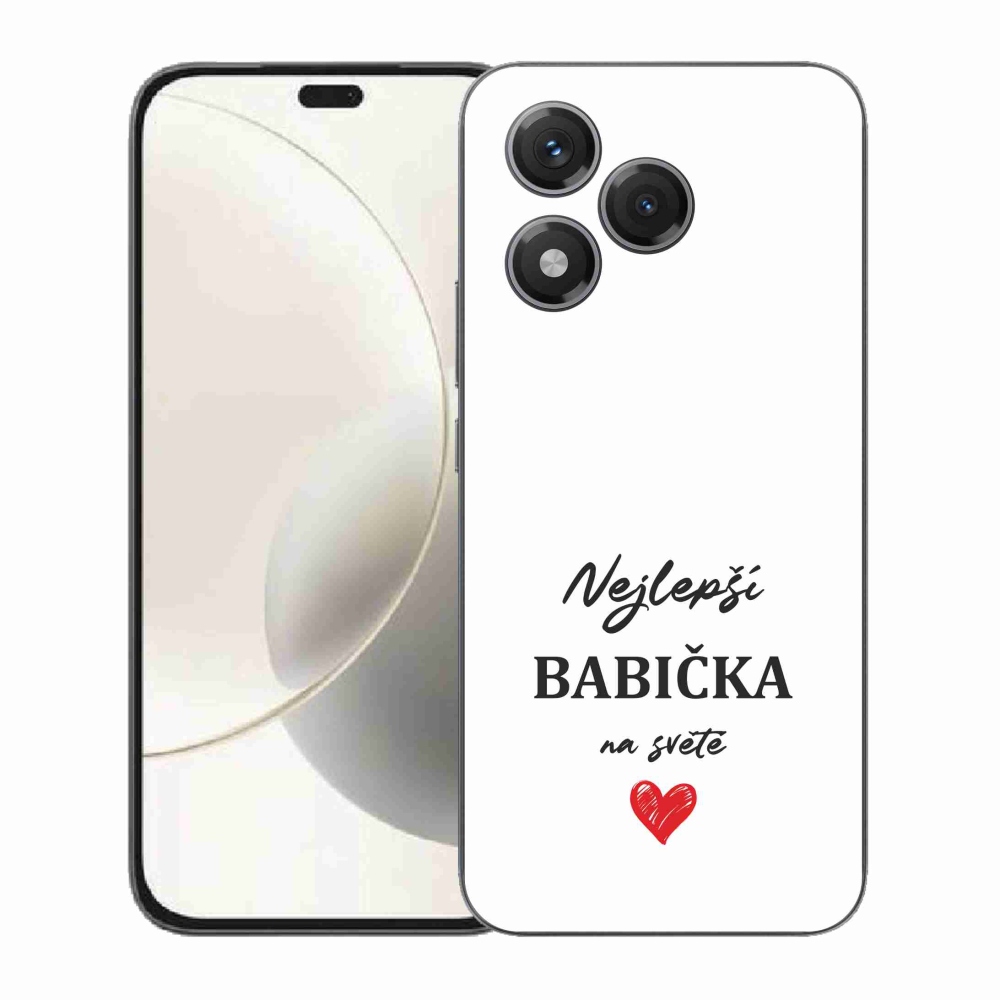Gélový kryt mmCase na Honor 400 Lite - najlepšia babička 1 biele pozadie