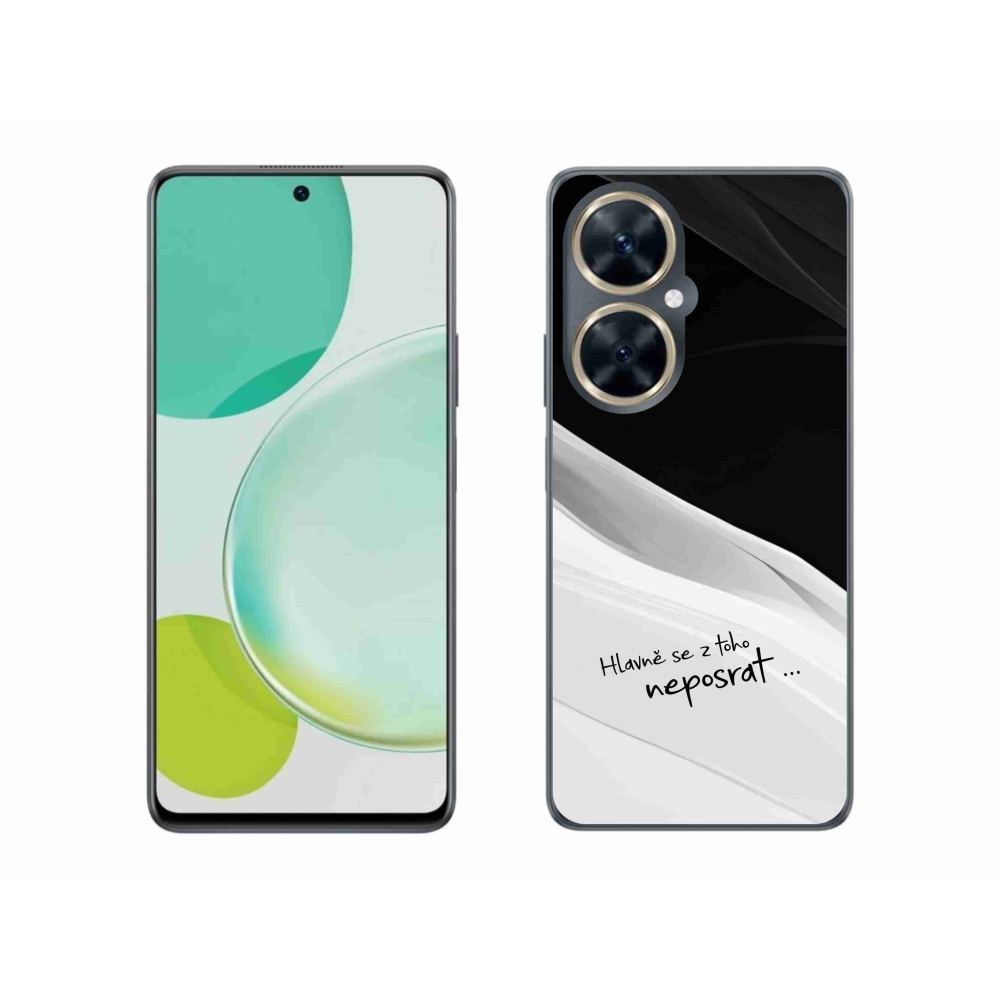 Gélový kryt mmCase na Huawei Nova 11i - vtipný text 13 bieločierne pozadie