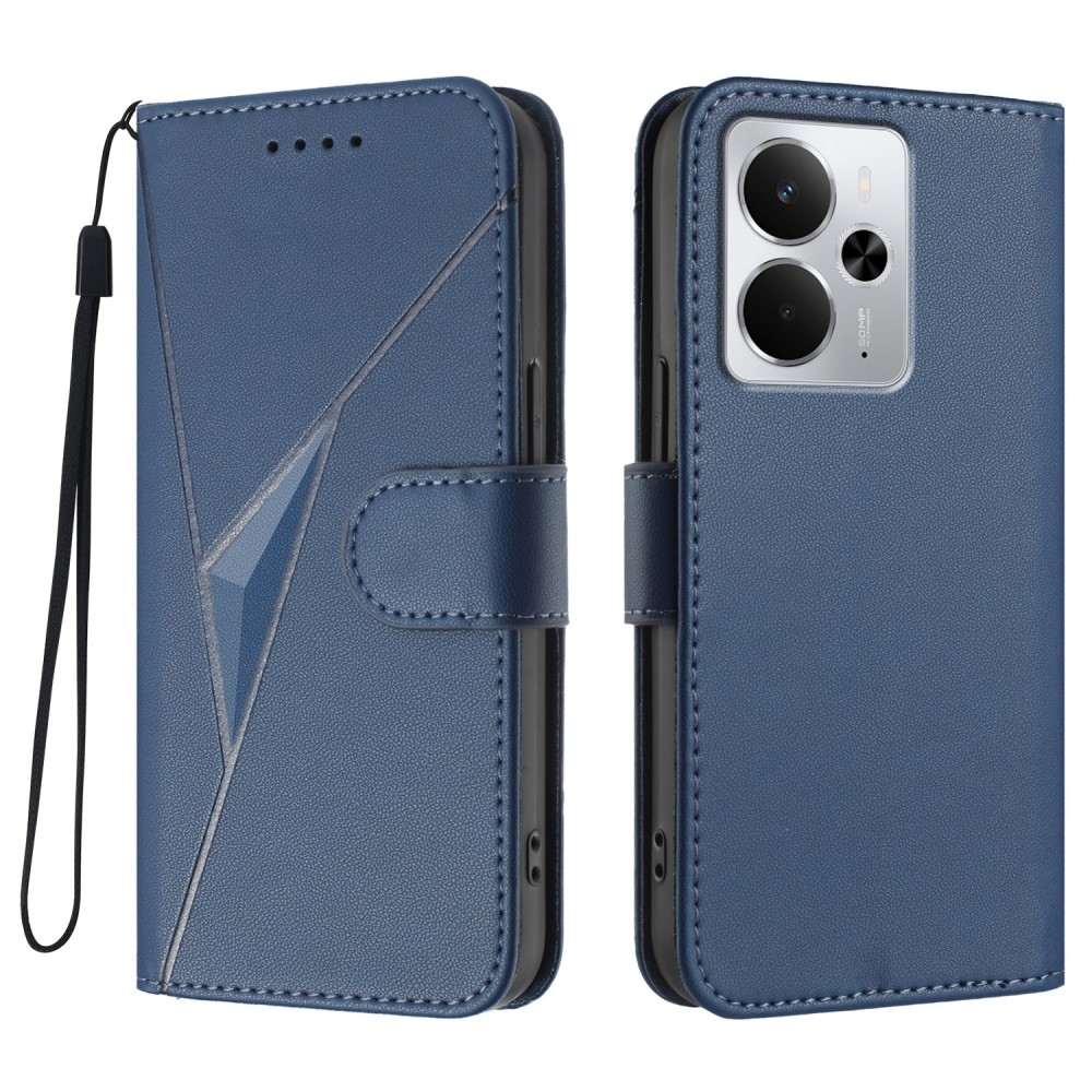 Triangles knižkové puzdro na Realme 14 5G - modré