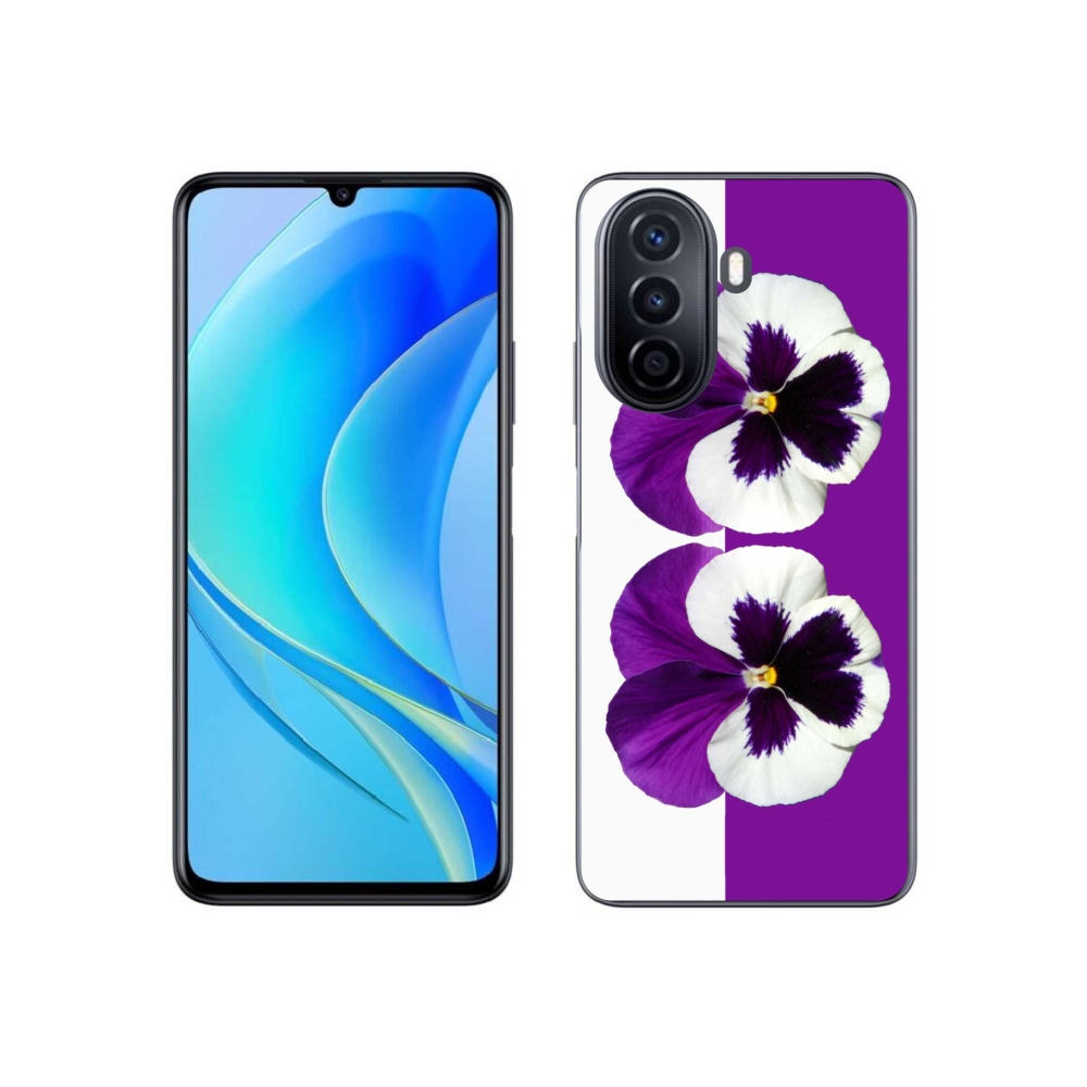 Gélový kryt mmCase na Huawei Nova Y70 - fialovobiely kvet