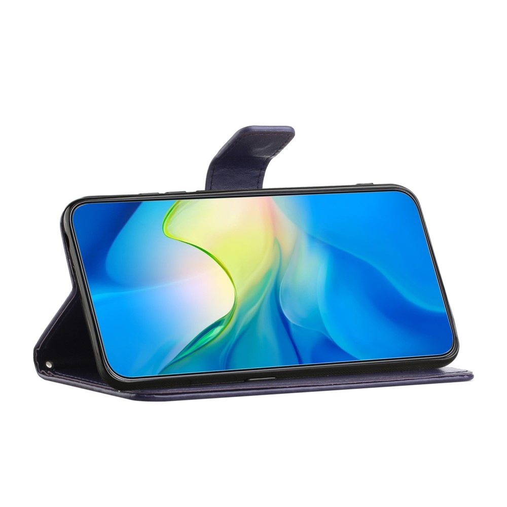 Flower knižkové púzdro na Samsung Galaxy S25 Edge - tmavofialové