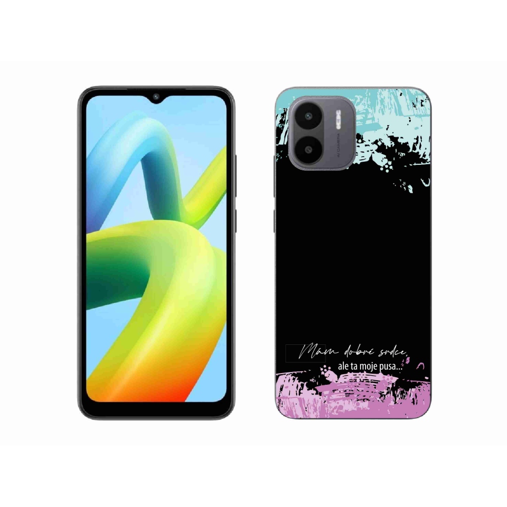 Gélový kryt mmCase na Xiaomi Redmi A1 - vtipný text 3 čierne pozadie