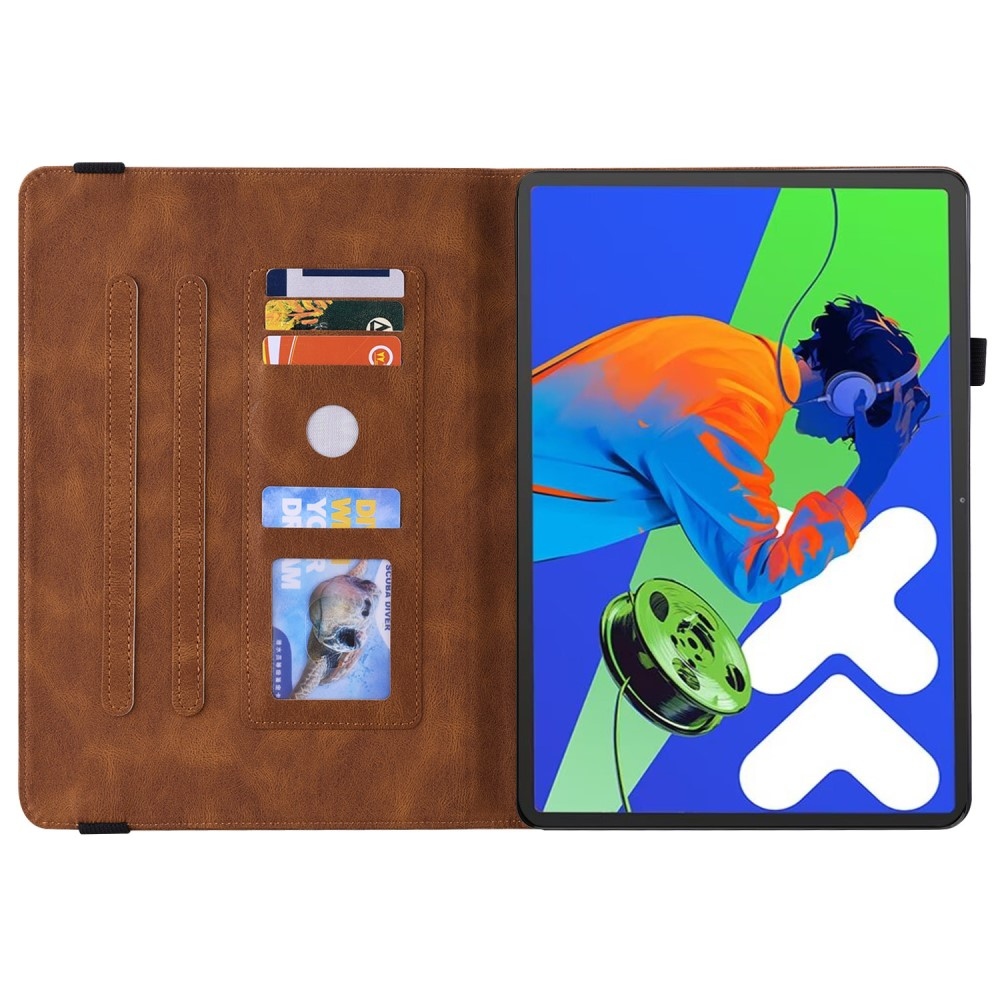 Butterfly zatváracie púzdro na tablet Lenovo Idea Tab Pro 12.7 - hnedé
