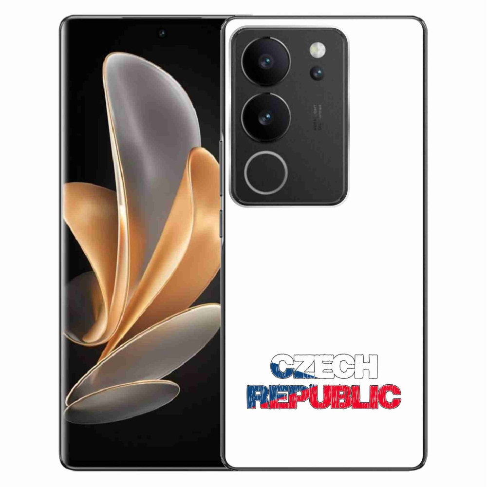 Gélový kryt mmCase na Vivo V29 5G - Czech Republic biele pozadie
