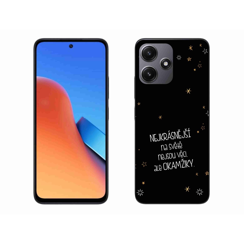 Gélový kryt mmCase na Xiaomi Redmi 12 5G - citát 4 čierne pozadie