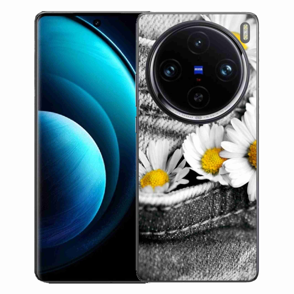 Gélový obal mmCase na Vivo X100 Pro 5G - margaréty