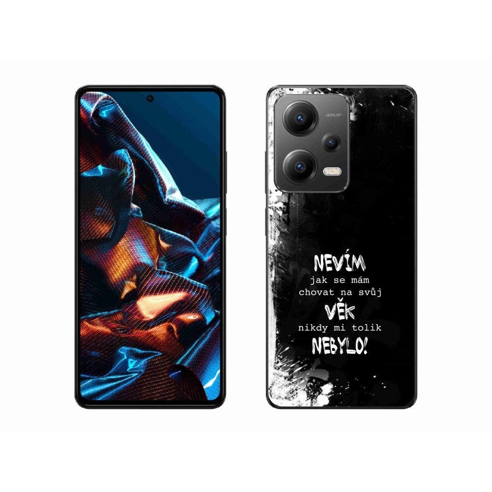 Gélový kryt mmCase na Xiaomi Redmi Note 12 Pro 5G - vtipný text 14 čierne pozadie