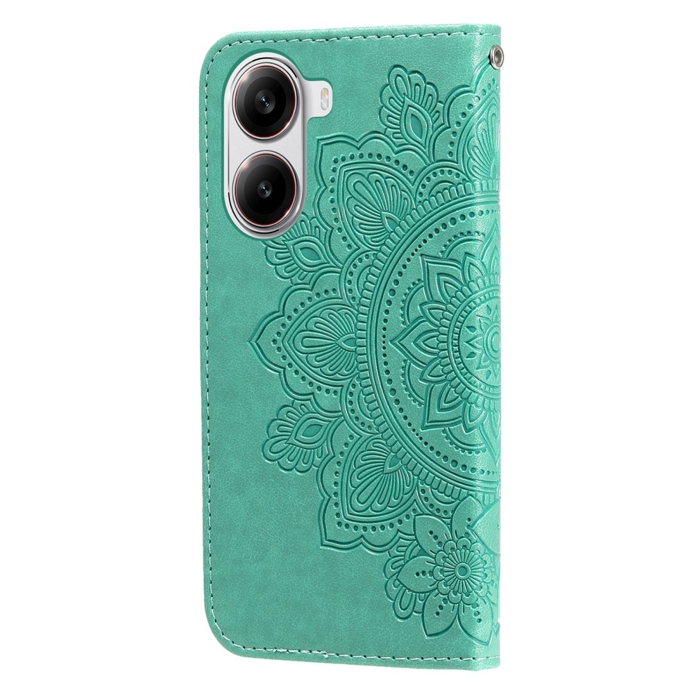 Mandala knižkové púzdro na Xiaomi Poco X7 Pro 5G - modrozelené