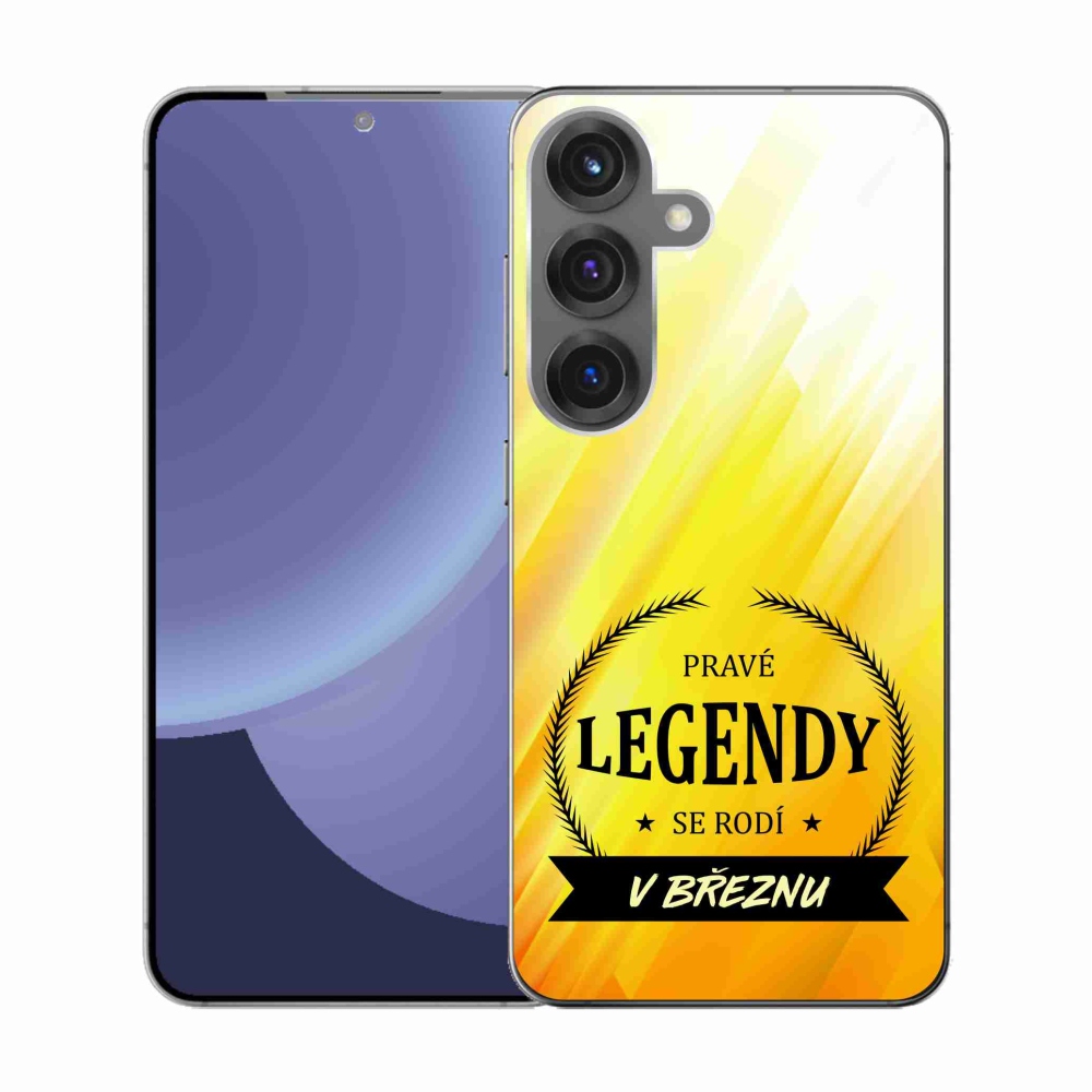 Gélový kryt mmCase na Samsung Galaxy S25 - legendy v marci žlté pozadie