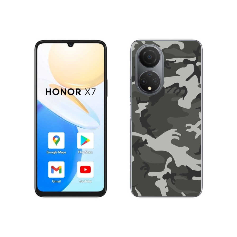 Gélový kryt mmCase na Honor X7 - maskáčový vzor