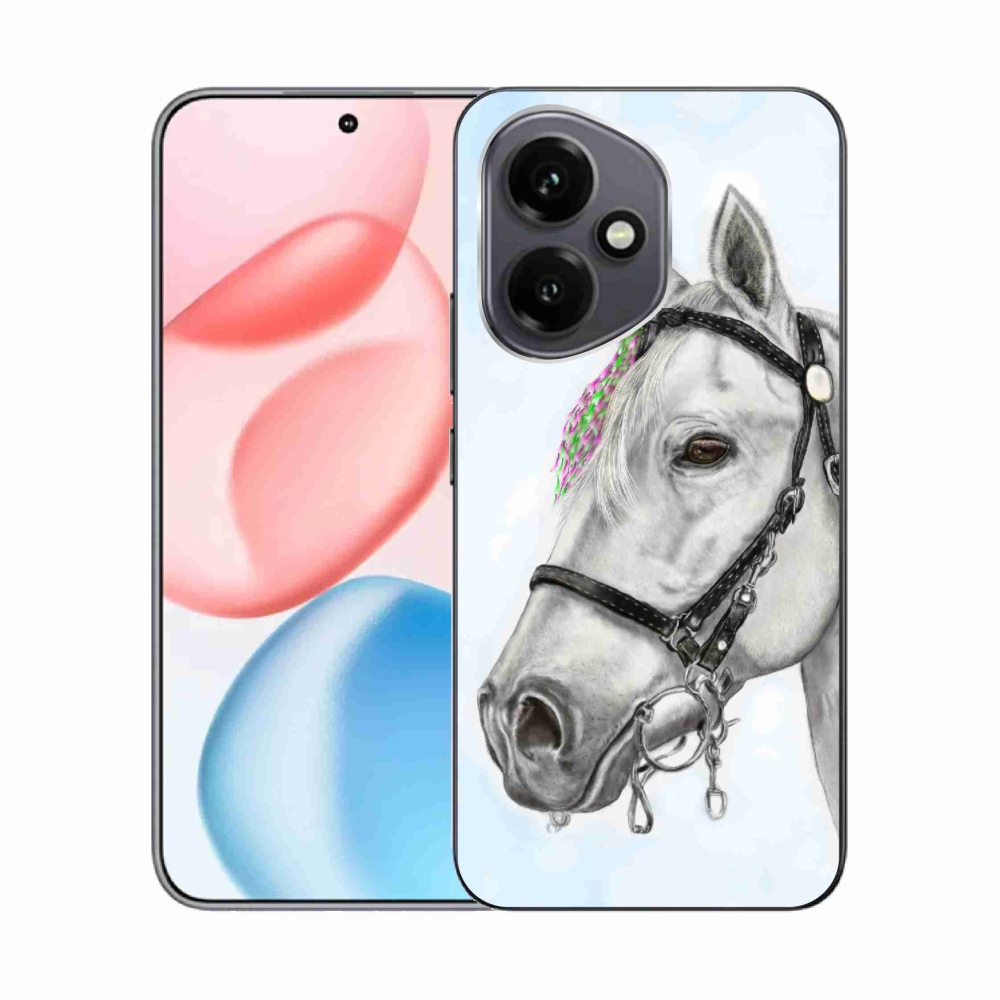 Gélový kryt mmCase na Honor 400 - biely kôň 1