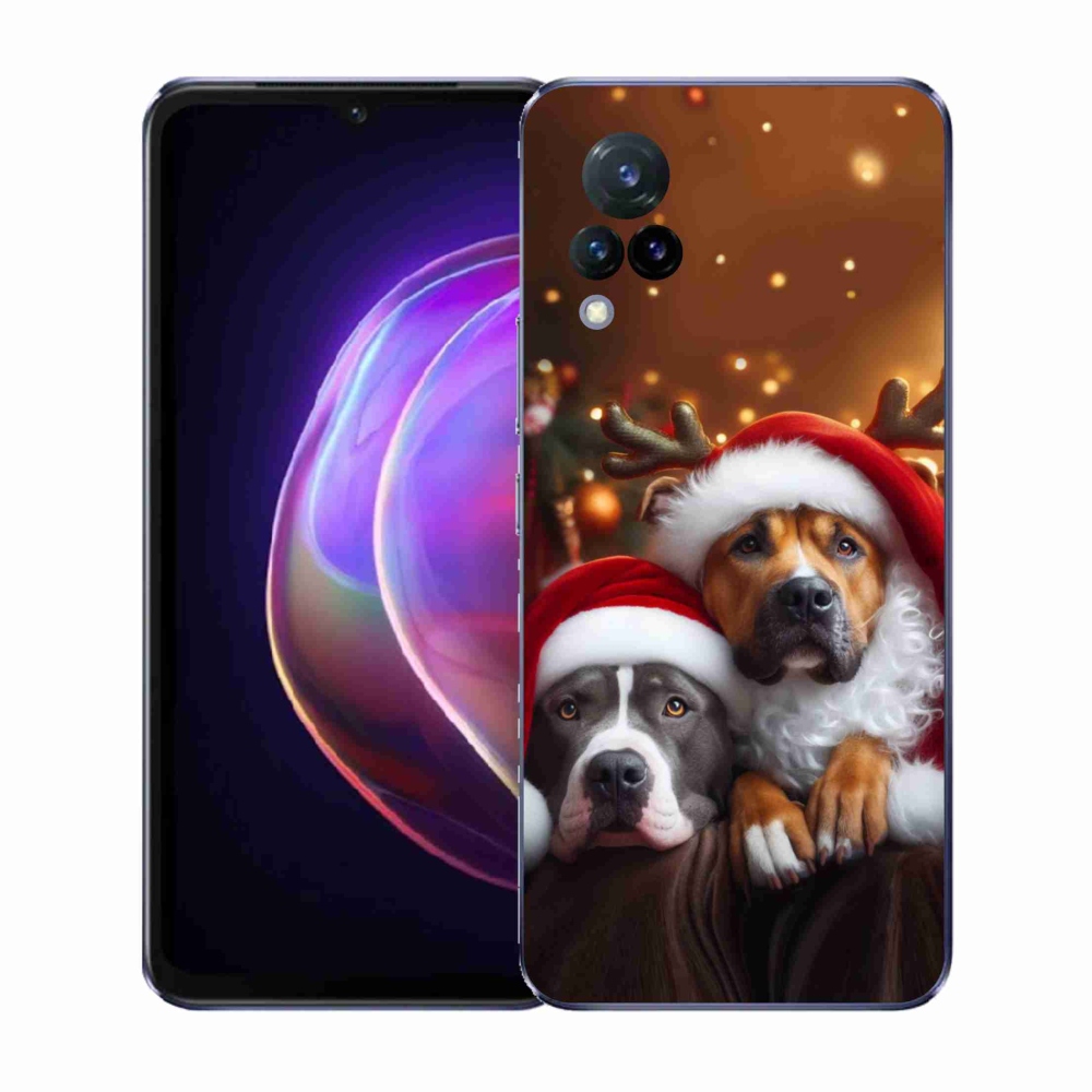Gélový kryt mmCase na Vivo V21 4G/5G - vianočné psy
