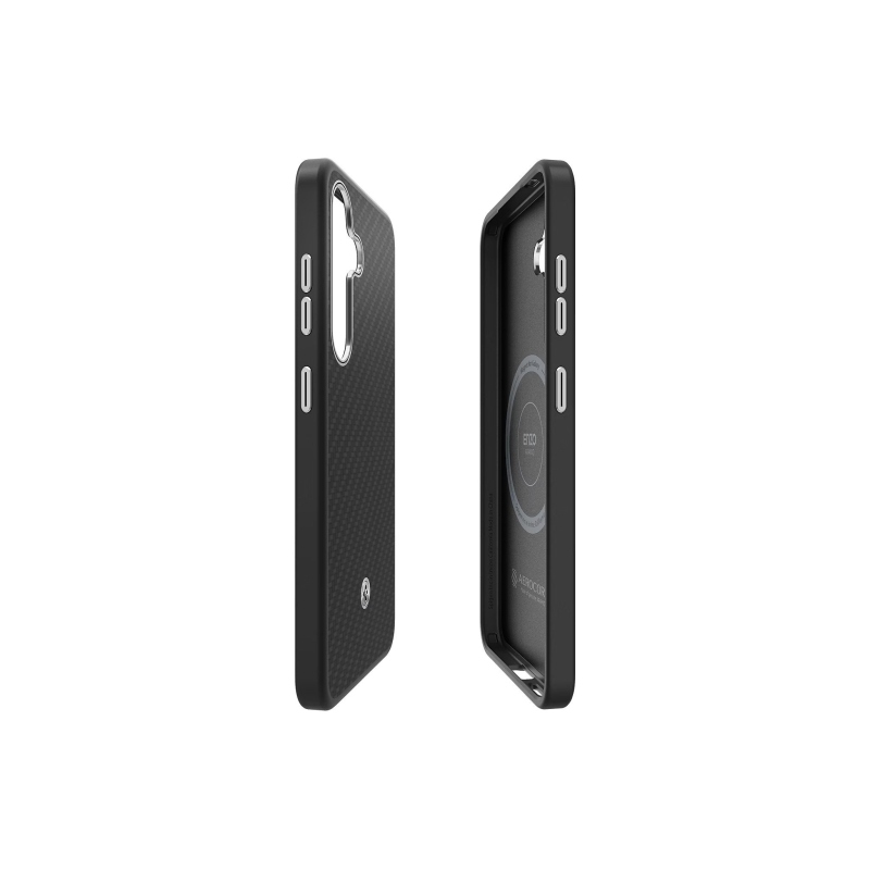 GP-FPS936PGA Samsung by Spigen Enzo Aramid Magnetický Kryt pre Galaxy S25+ Black Silver