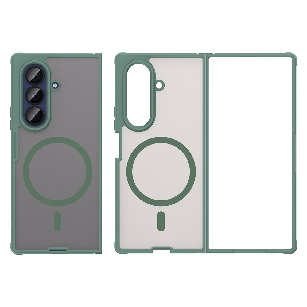 Case matný gélový obal s MagSafe na Samsung Galaxy Z Fold7 5G - zelený