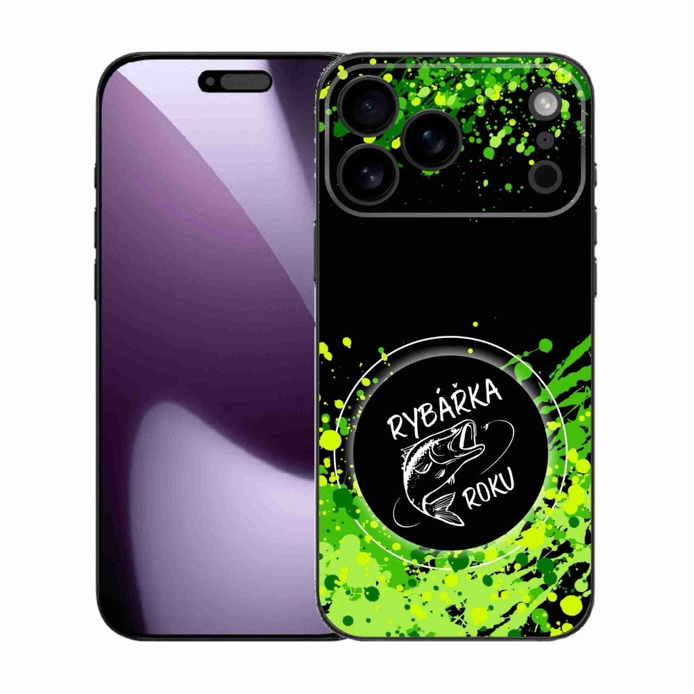 Gélový kryt mmCase na iPhone 17 Pro Max - rybárka roku čierne pozadie