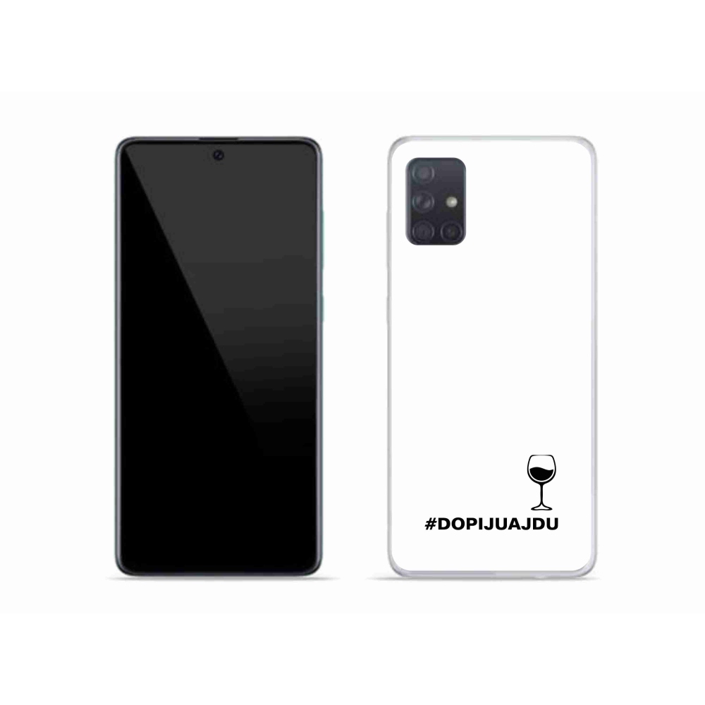 Gélový kryt mmCase na Samsung Galaxy A51 - vínny motív biele pozadie