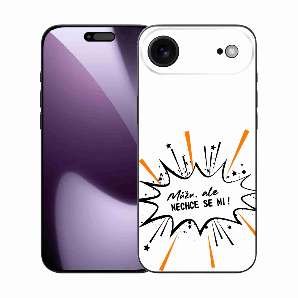 Gélový kryt mmCase na iPhone 17 Air - vtipný text 11 biele pozadie