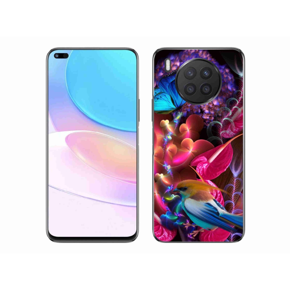 Gelový kryt mmCase na Huawei Nova 8i - barevné květiny