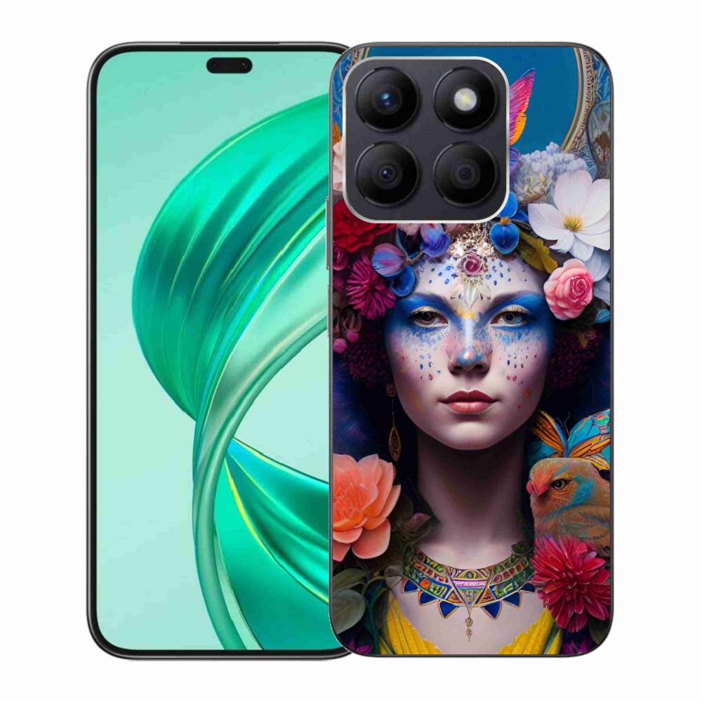 Gélový kryt mmCase na Honor X8b - žena s kvetinami