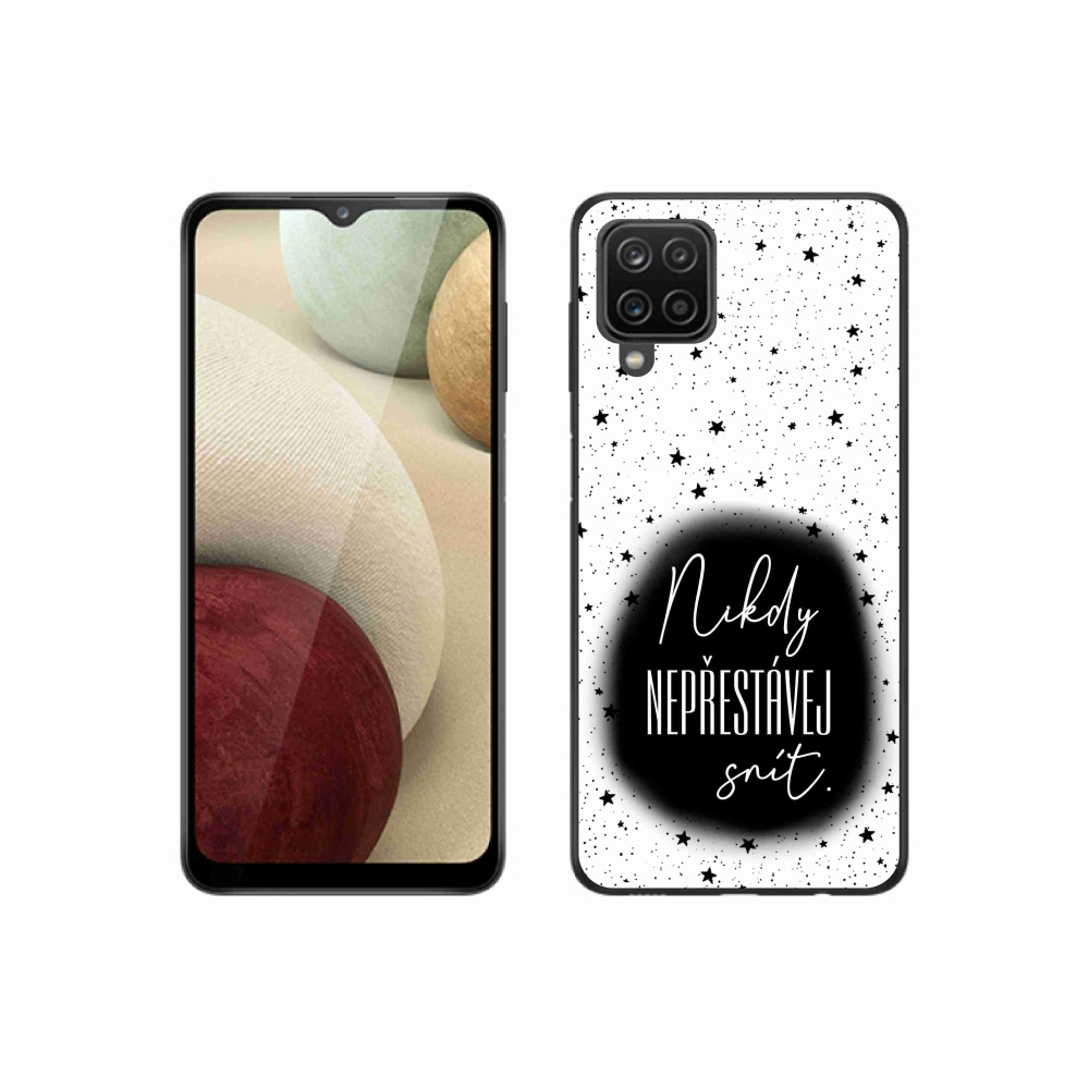 Gélový kryt mmCase na Samsung Galaxy M12 - citát 1 čiernobiele pozadie