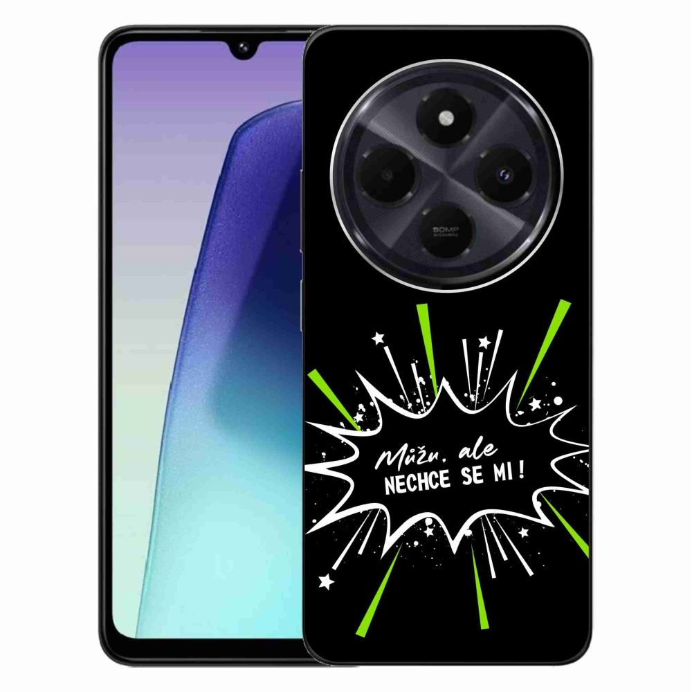 Gélový kryt mmCase na Xiaomi Redmi 14C/Poco C75 - vtipný text 11 čierne pozadie