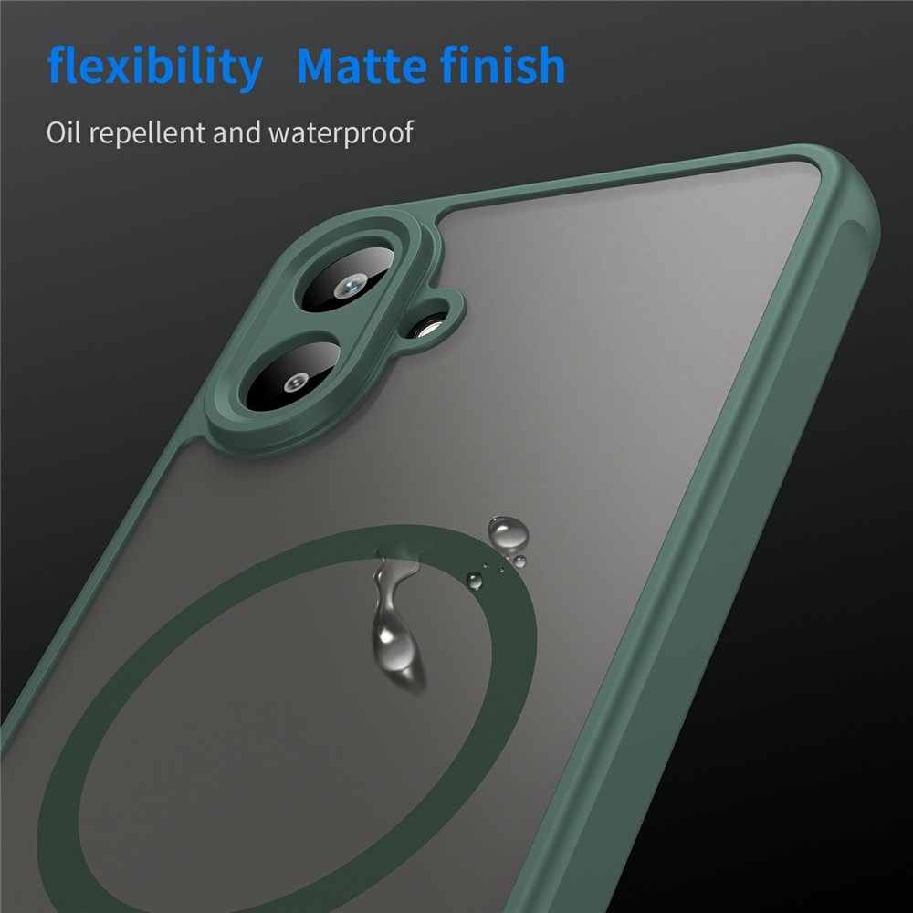 Case matný gélový obal s MagSafe na Samsung Galaxy A07 4G - zelený