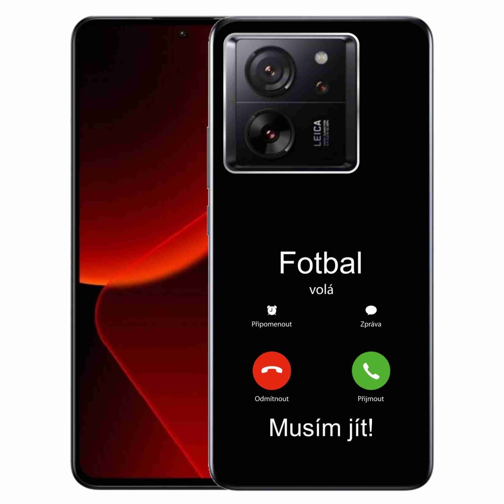 Gélový kryt mmCase na Xiaomi 13T/13T Pro - futbal volá čierne pozadie