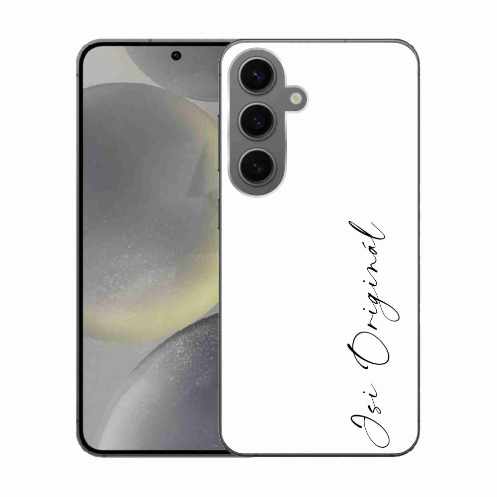 Gélový kryt mmCase na Samsung Galaxy S24 - si originál biele pozadie