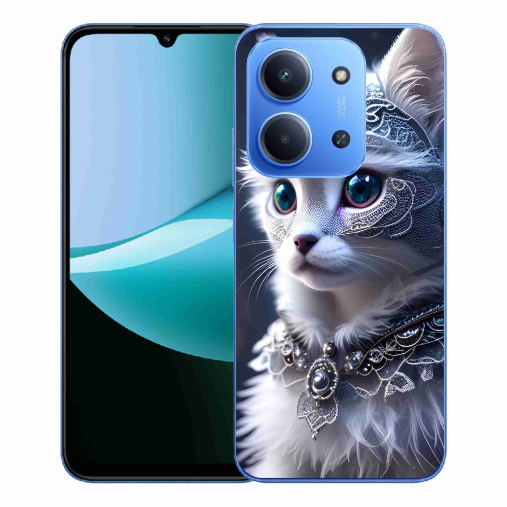 Gélový kryt mmCase na Xiaomi Redmi 15C 4G/5G (173mm) - biela mačka