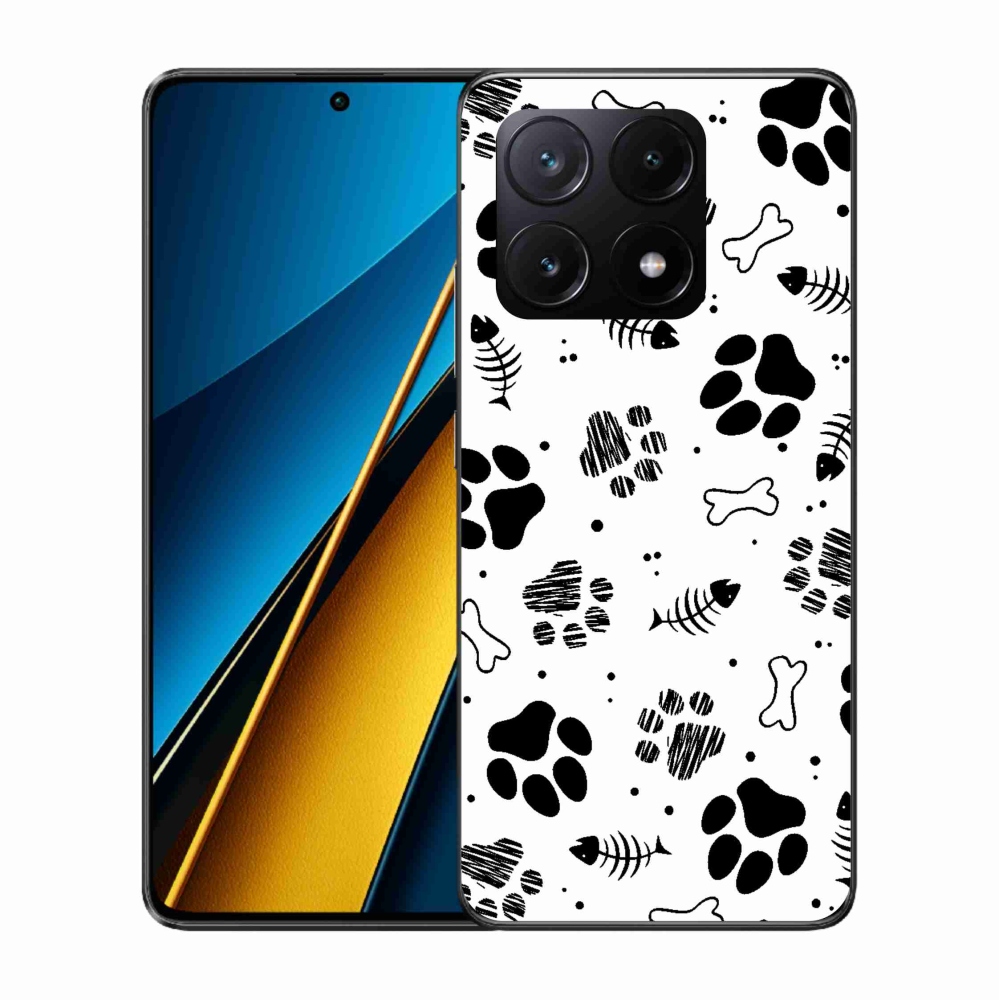 Gélový kryt mmCase na Xiaomi Poco X6 Pro 5G - psie labky 1