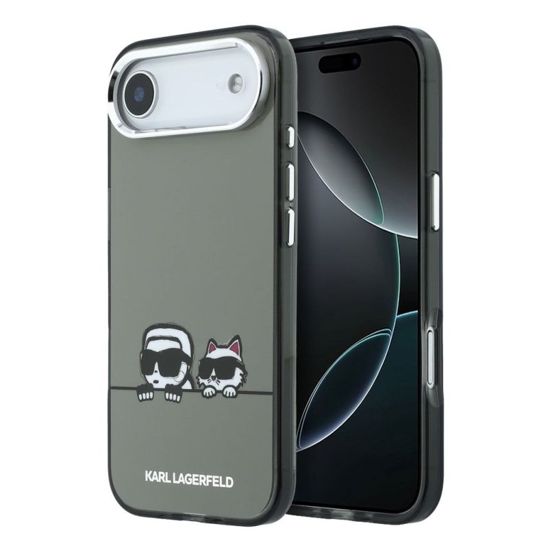 Karl Lagerfeld IML K&CH Heads Logo MagSafe zadný kryt pre iPhone Air Black