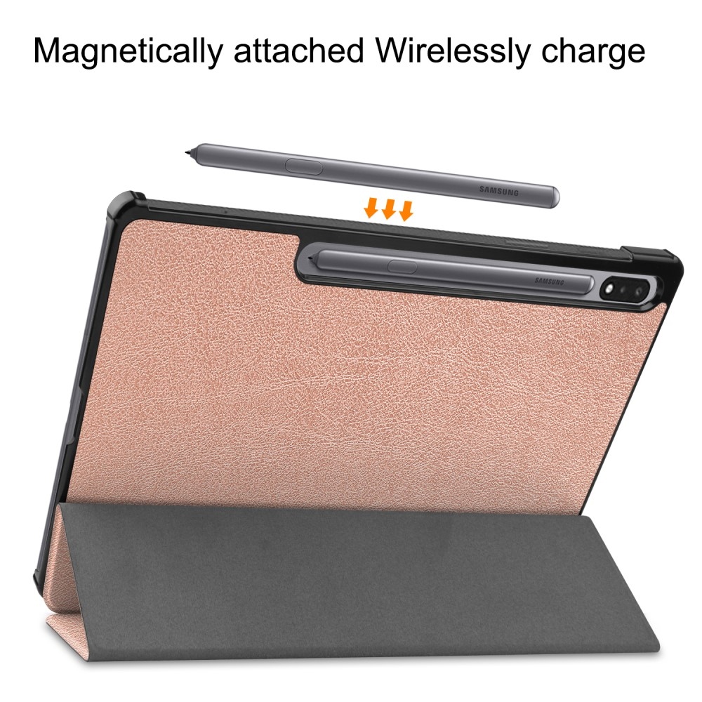 Case inteligentné zatváracie puzdro na Samsung Galaxy Tab S9+ - ružovozlaté
