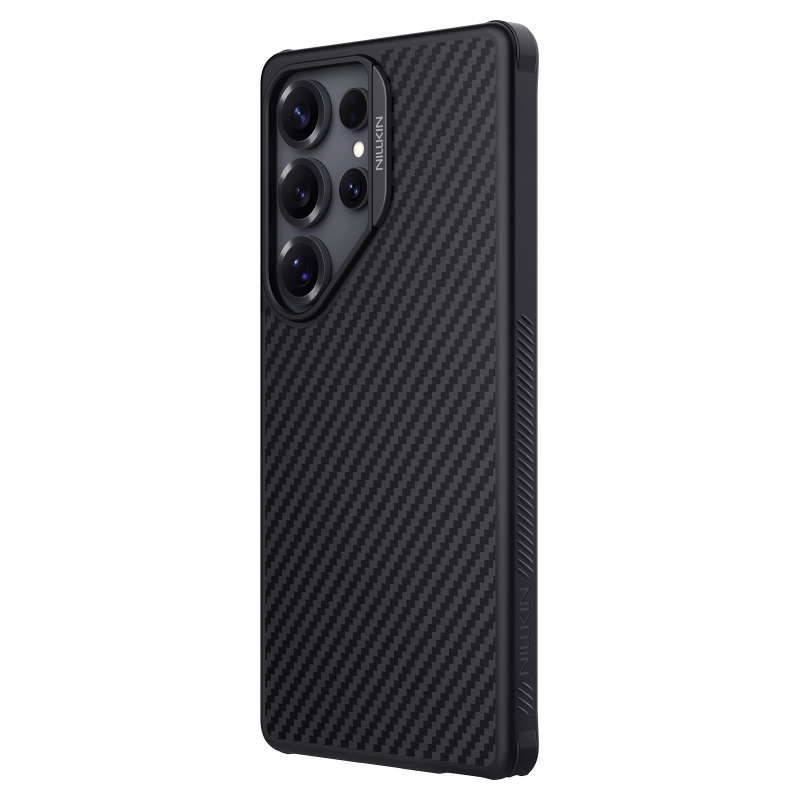 Nillkin Synthetic Fiber PRO Magnetický ochranný zadný kryt pre Samsung Galaxy S25 Ultra Black