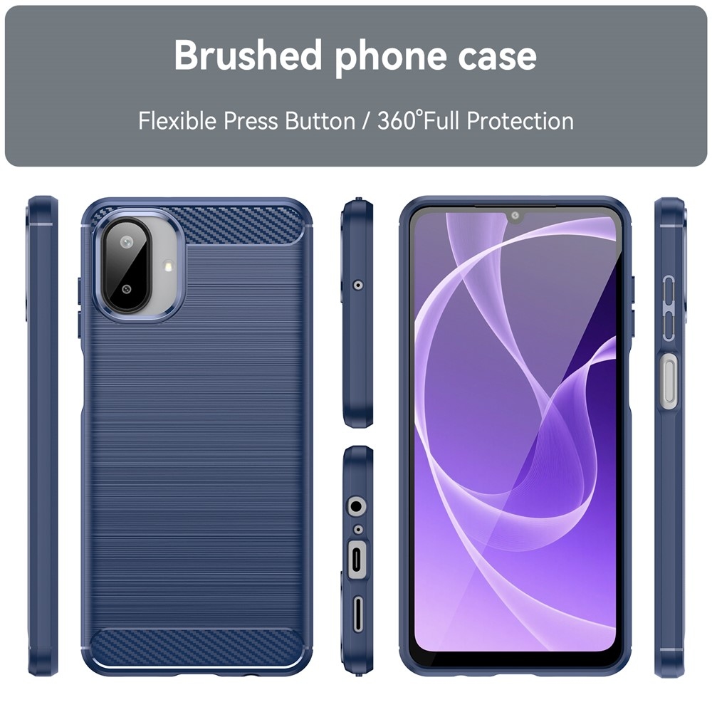Carbon odolný gélový obal na Samsung Galaxy A07 4G - modrý