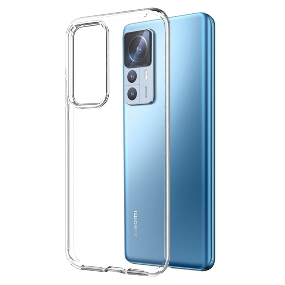 NORTHJO priehľadný gélový obal + tvrdené sklo na Xiaomi 12T Pro - priehľadný