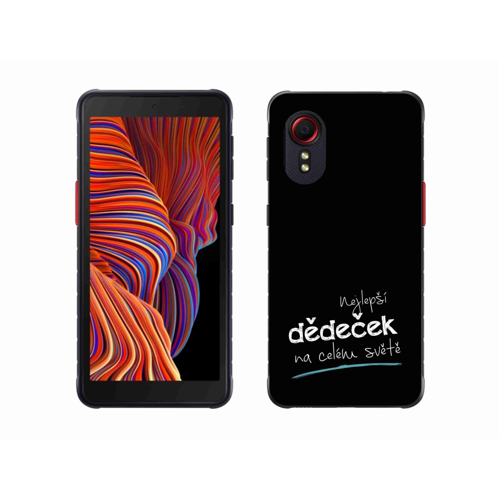 Gélový kryt mmCase na Samsung Galaxy Xcover 5 - najlepší dedko 3 čierne pozadie