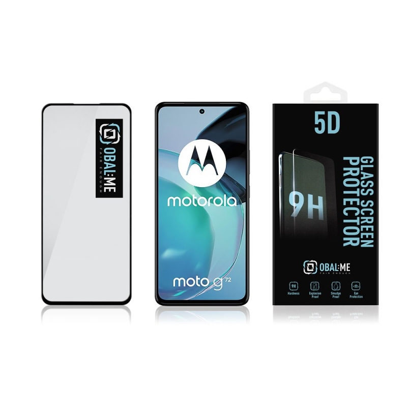 OBAL:ME 5D Tvrdené Sklo pre Motorola G72 Black