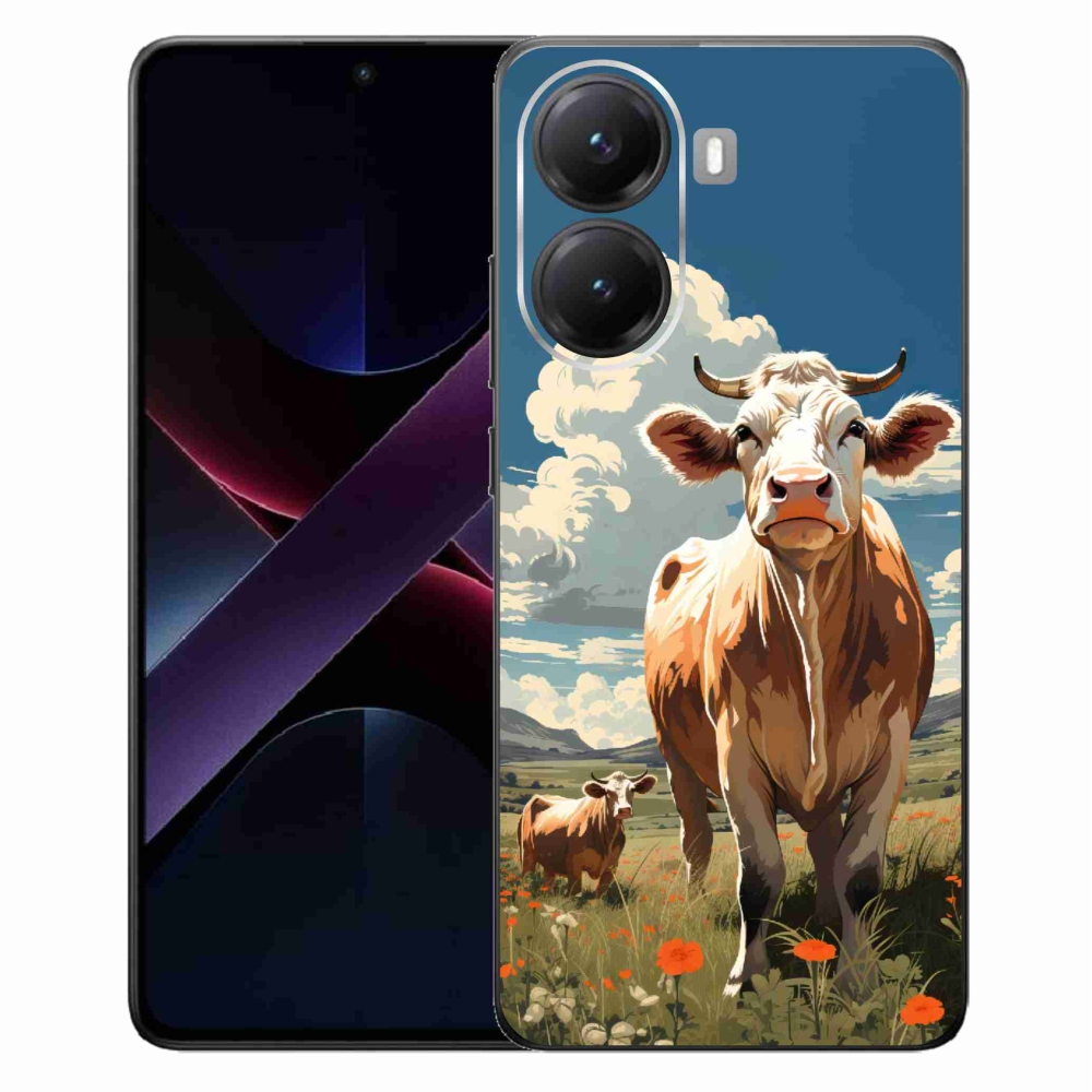 Gélový kryt mmCase na Xiaomi Poco X7 Pro 5G - kravy na lúke