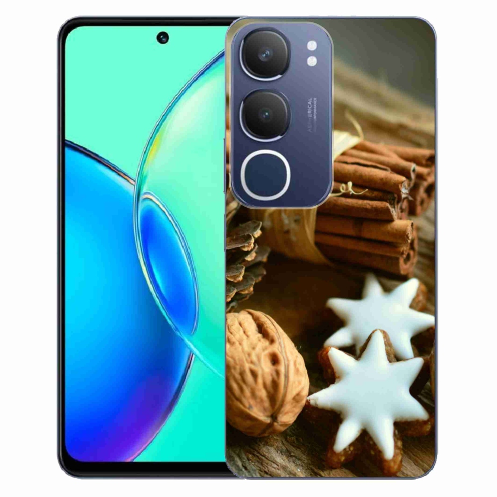 Gélový kryt mmCase na Vivo Y19s - škorica a perníčky