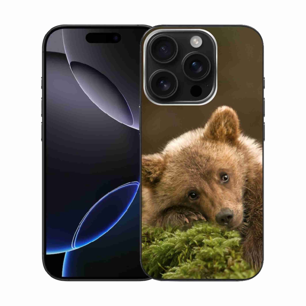 Gélový kryt mmCase na iPhone 16 Pro - medveď