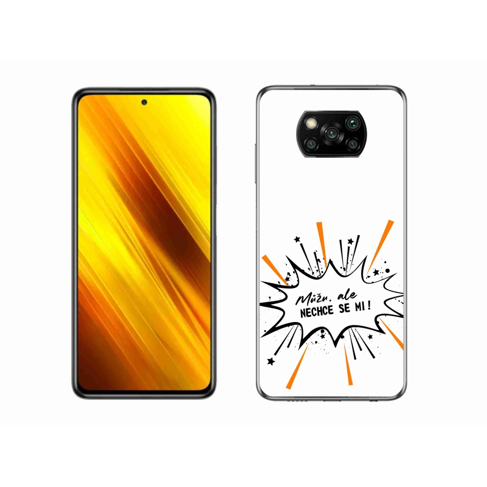 Gélový kryt mmCase na Xiaomi Poco X3 - vtipný text 11 biele pozadie