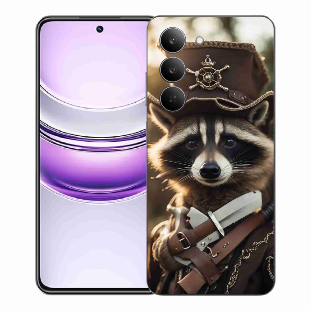 Gélový kryt mmCase na Realme 14x 5G - mýval v uniforme