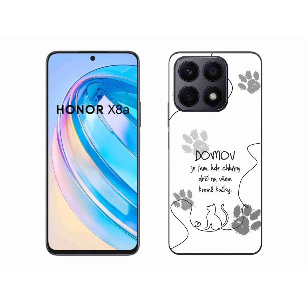 Gélový kryt mmCase na Honor X8a - mačacie motív biele pozadie