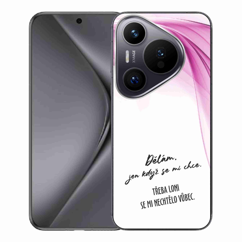 Gélový kryt mmCase na Huawei Pura 70 Pro - vtipný text 12 biele pozadie