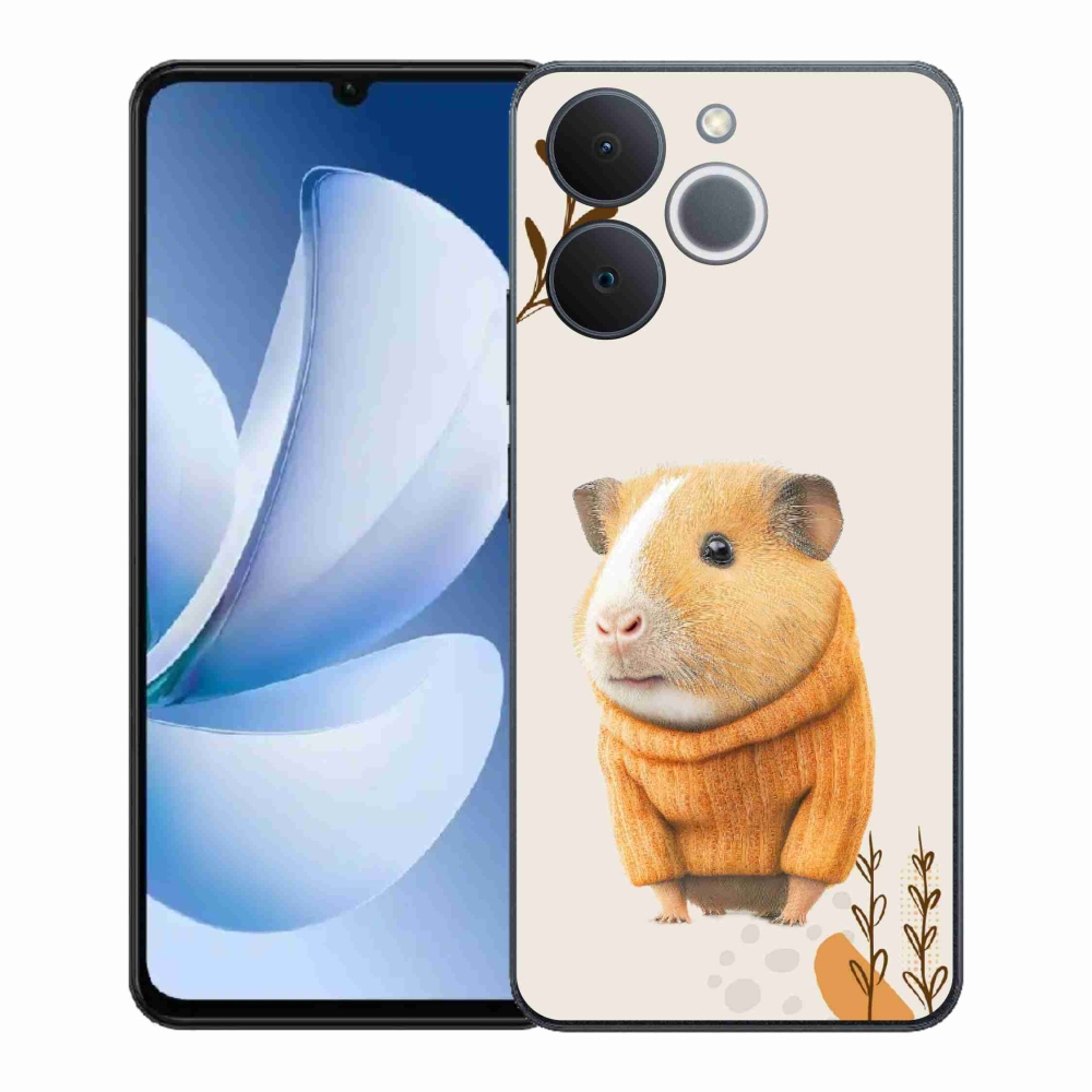 Gélový kryt mmCase na Realme Note 70T - morča vo svetri
