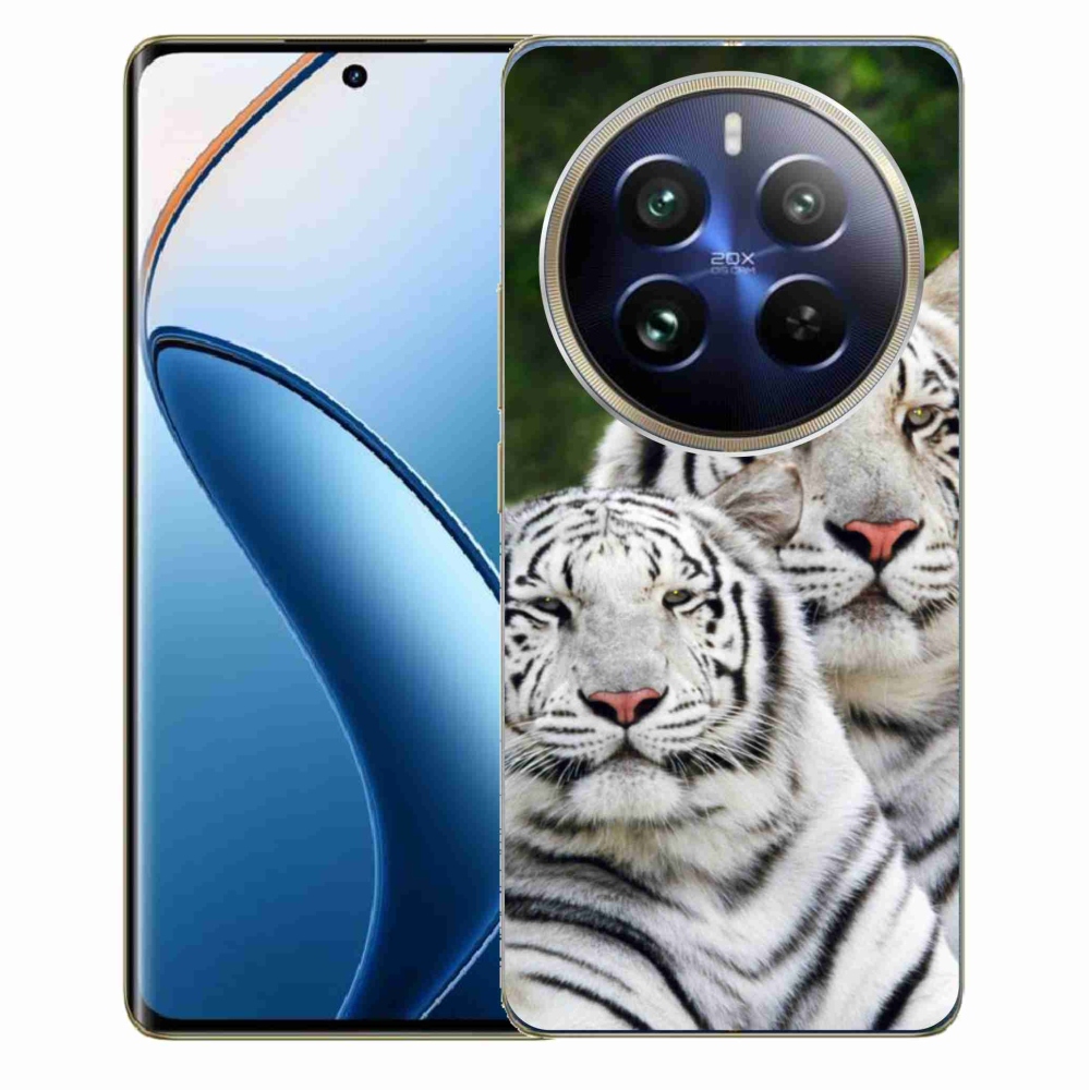 Gélový obal mmCase na Realme 12 Pro 5G/12 Pro+ 5G - bieli tigre