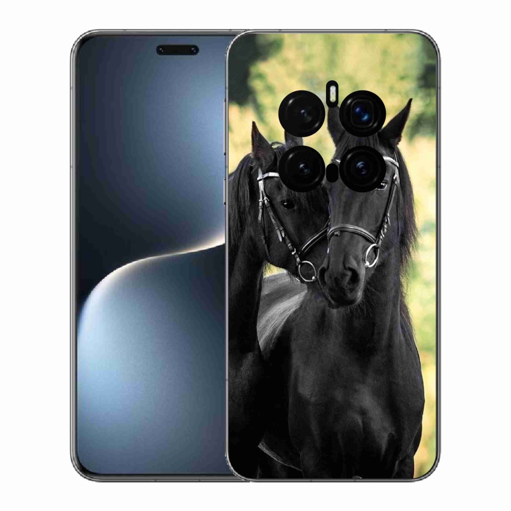 Gélový kryt mmCase na Honor Magic 7 Pro 5G - dva čierne kone