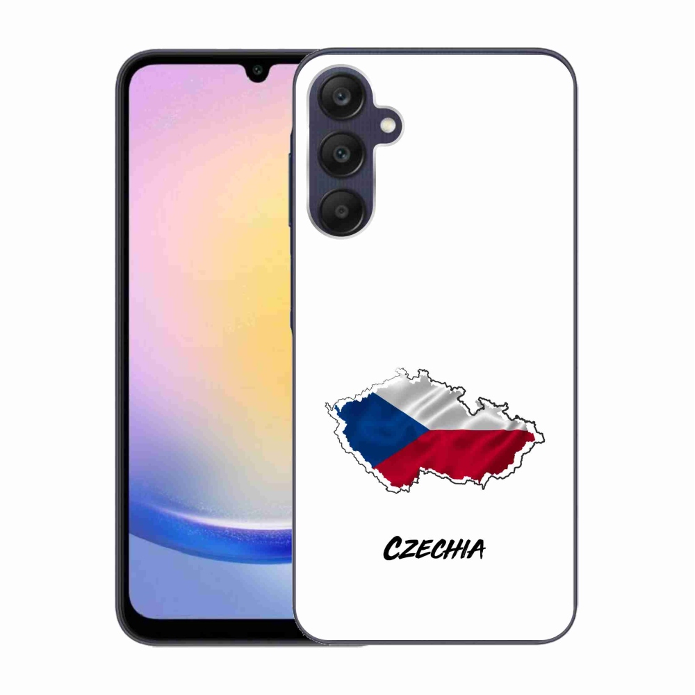 Gélový kryt mmCase na Samsung Galaxy A25 5G - Czechia biele pozadie