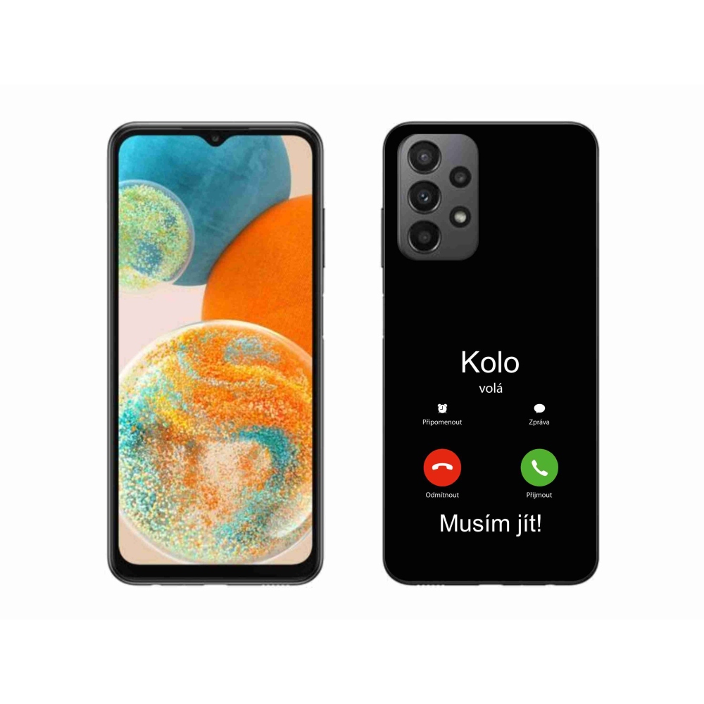 Gélový kryt mmCase na Samsung Galaxy A23 4G/5G - bicykel volá čierne pozadie